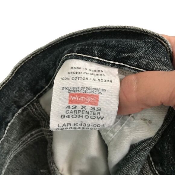Wrangler carpenter baggie DIY “Mickey” denim jeans 42 - Picture 7 of 8